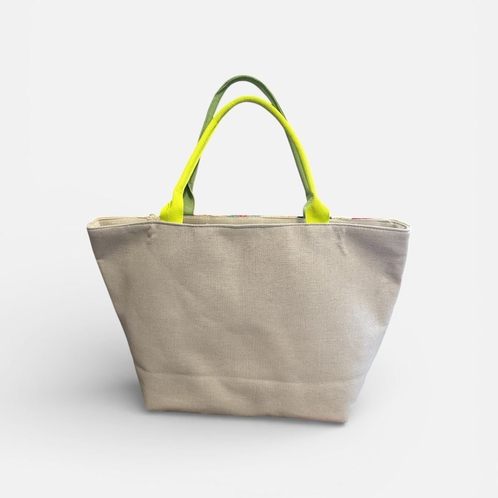 Trendy Multicolor Geometric Tote Bag - Picture 2 of 6
